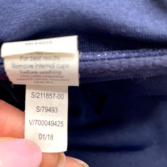 SOLD Athleta Aqualuxe Floral Loop Bikini Set Women’s Small Navy Blue Halter - Picture 15 of 16